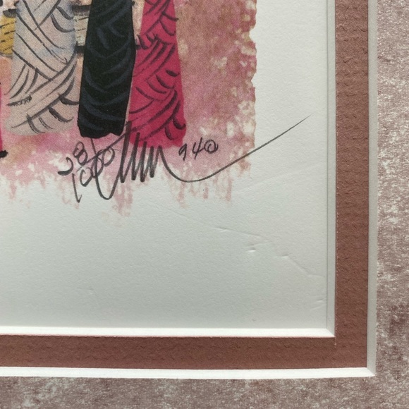 P Buckley Moss “The Stitcher” framed limited edition print, signed & numbered - Picture 5 of 5